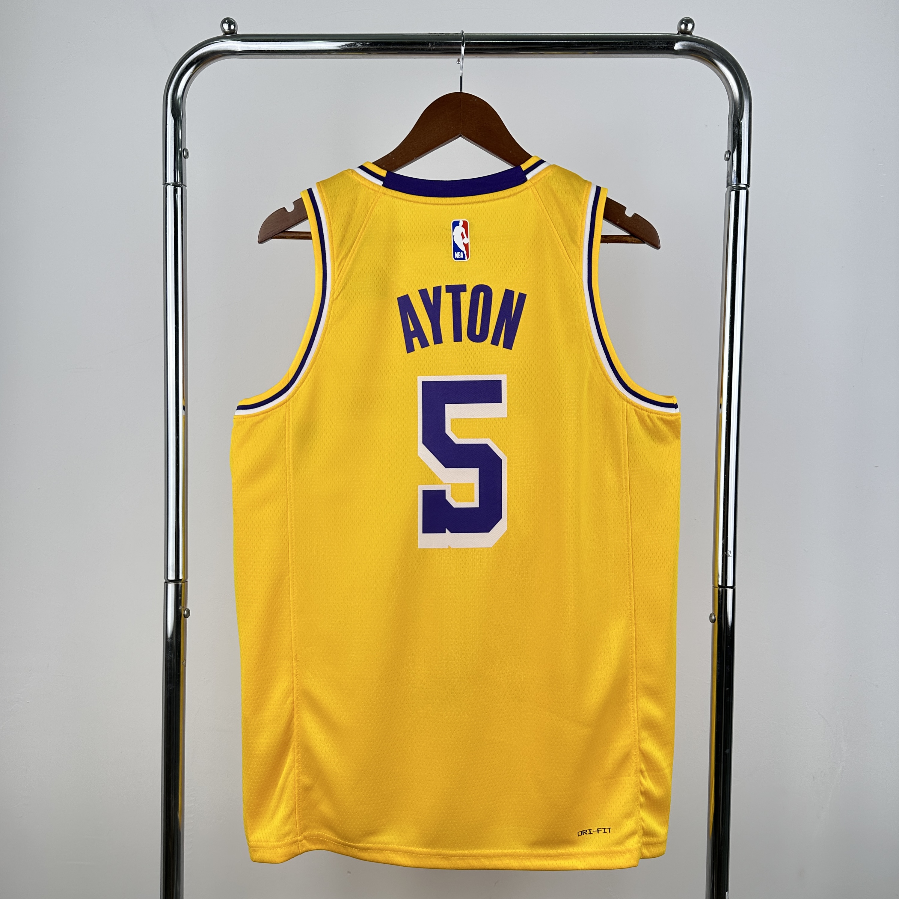 Men Los Angeles Lakers #5 Ayton yellow 2025 NBA jerseys 001